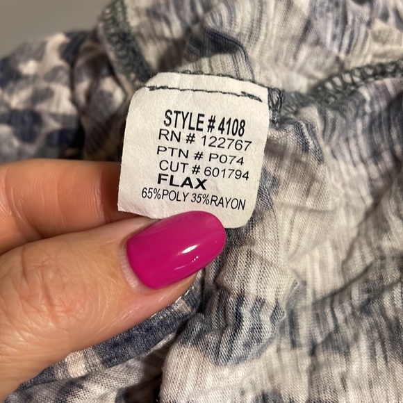 David Cline animal print V neck blouse / top pink purple metallic oversized Med - Picture 8 of 11